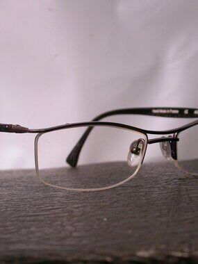 Alain Mikli Black Pearl Metal Stylish Eyeglasses Frames Hand Made in France